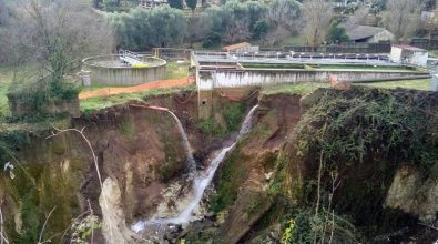 Sant’Onofrio: vasta frana lambisce il depuratore, impianto a rischio