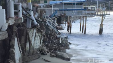 Mareggiate a Tropea, sopralluogo di Mirabello e Siviglia