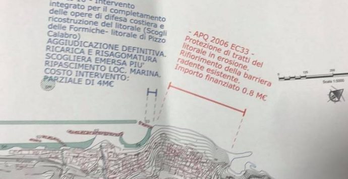 Contrasto dell’erosione costiera a Pizzo, accelerazione nell’iter dei lavori