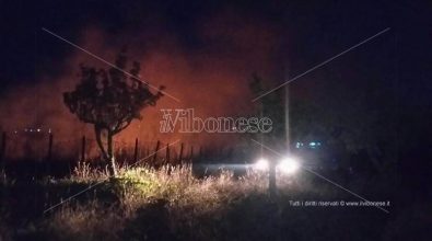 Vasto incendio fra Vibo e Vena Superiore, intervento dei vigili del fuoco