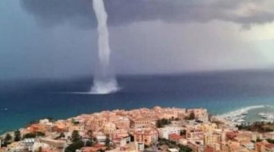 Tromba marina ed acquazzone a Tropea (VIDEO)