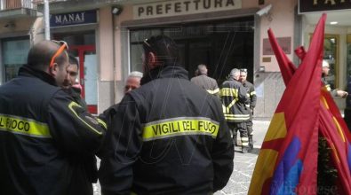 Vigili del fuoco precari anche a Vibo Valentia in lotta