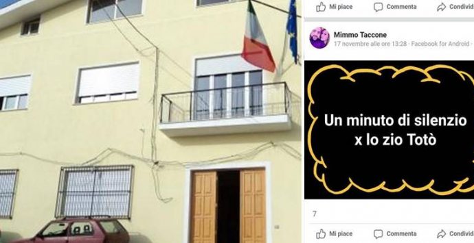 Muore Totò Riina e nel Vibonese un consigliere chiede su facebook un minuto di silenzio per “zio Totò”