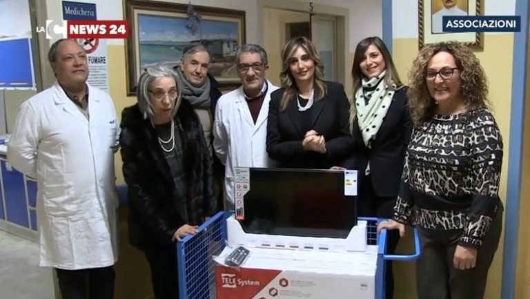 L’associazione Penelope dona 4 televisori all’ospedale “Jazzolino” di Vibo (VIDEO)