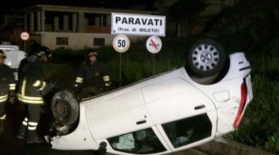 Incidente stradale a Paravati: auto si ribalta