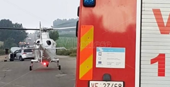 Incidente stradale lungo la provinciale per Tropea, interviene l’elisoccorso (VIDEO)