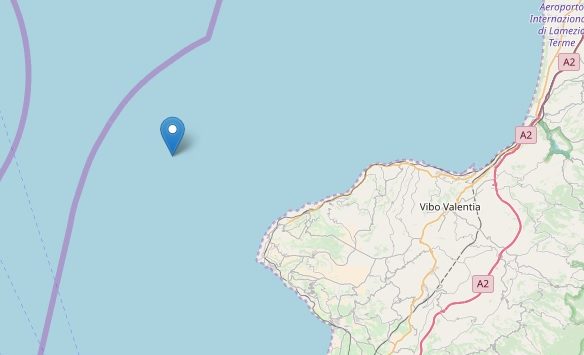 Terremoti, ancora una lieve scossa al largo della costa vibonese