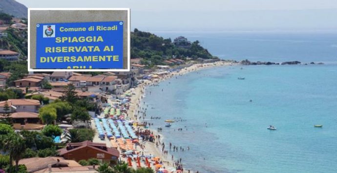 Ricadi, spiaggia di Santa Maria: sottratta targa diversamente abili