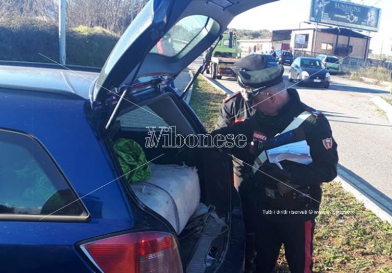 In auto con carico di marijuana, corriere bloccato dai carabinieri a Sant’Onofrio – Foto-Video