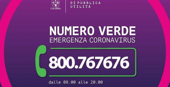 Coronavirus, la Regione Calabria emana un’ordinanza e lancia un numero verde