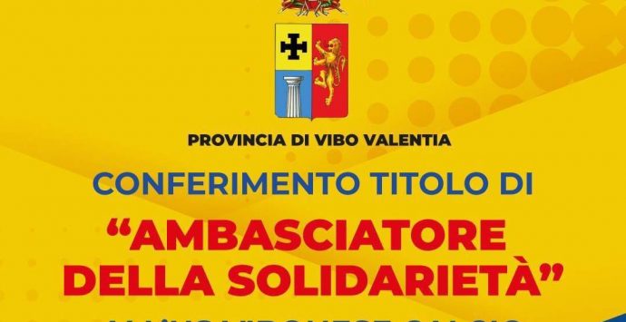 Ambasciatori della solidarietà, la Provincia premia la Vibonese calcio