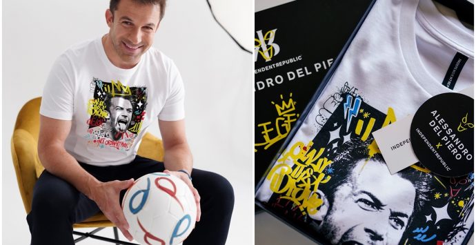 Alex Del Piero protagonista delle t-shirt made in Soriano famose in tutta Europa