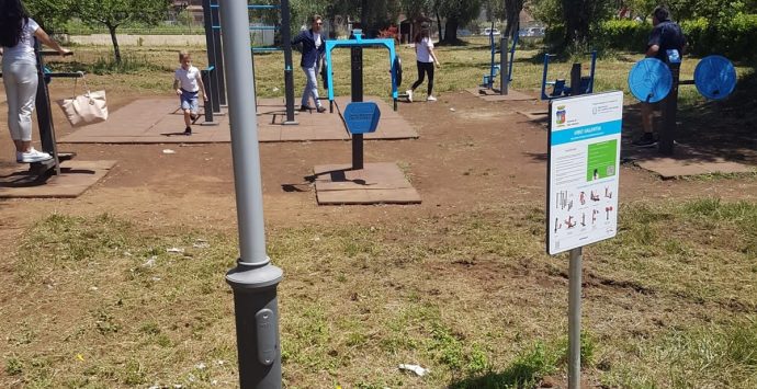 Vibo, il Comune lavora alla sistemazione dell’area fitness situata nel Parco Urbano