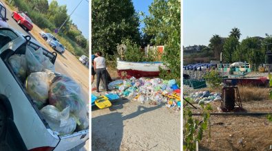 Montagne di rifiuti in spiaggia a Briatico: dopo la pulizia, l’installazione di telecamere