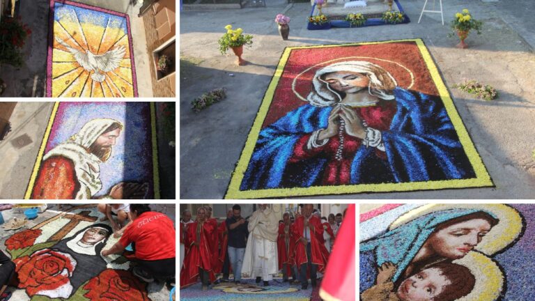 Corpus domini, fede e arte nel tradizionale appuntamento con l’infiorata di Potenzoni