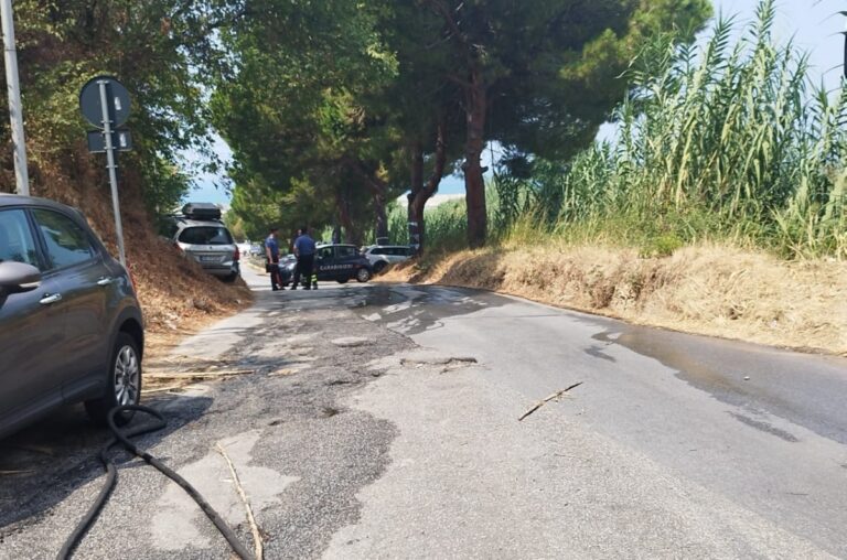 Tropea, in fiamme due auto nei pressi del torrente “Le Grazie”