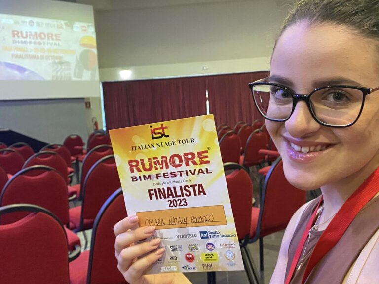 “Rumore Bim Festival”, apprezzamento per la vibonese Chiara Cocciolo al contest nazionale