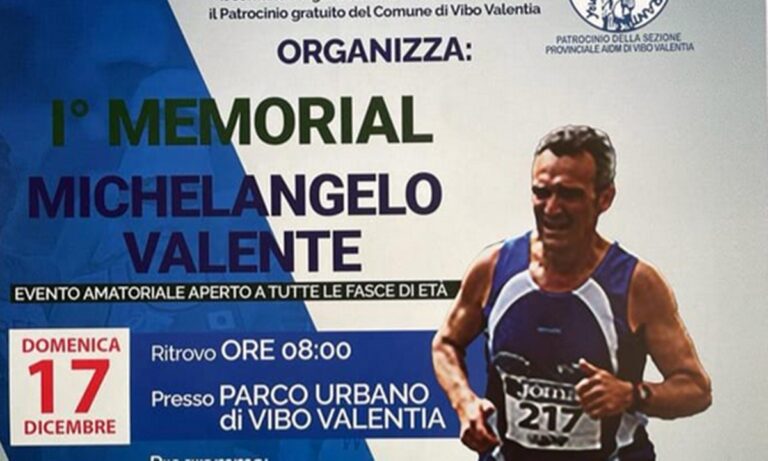 A Vibo Valentia il I° Memorial dedicato a Michelangelo Valente