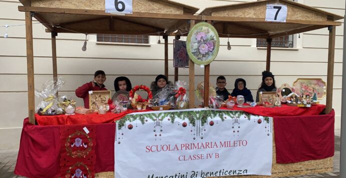 Mileto, bella iniziativa solidale degli alunni della IV B della scuola primaria