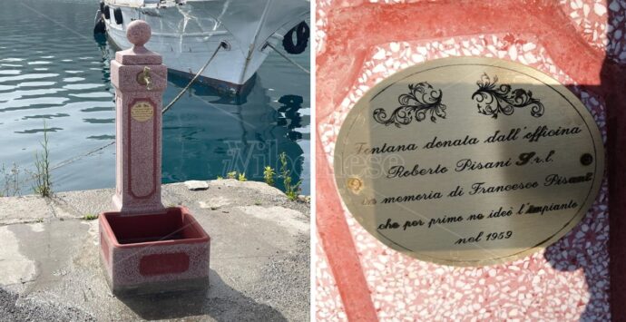 Restaurata l’antica fontanella del porto di Vibo Marina, silenziosa testimone della storia dello scalo