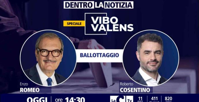 Cosentino e Romeo si confrontano a Dentro la Notizia: ultimo appuntamento con lo speciale elezioni Vibo Valens