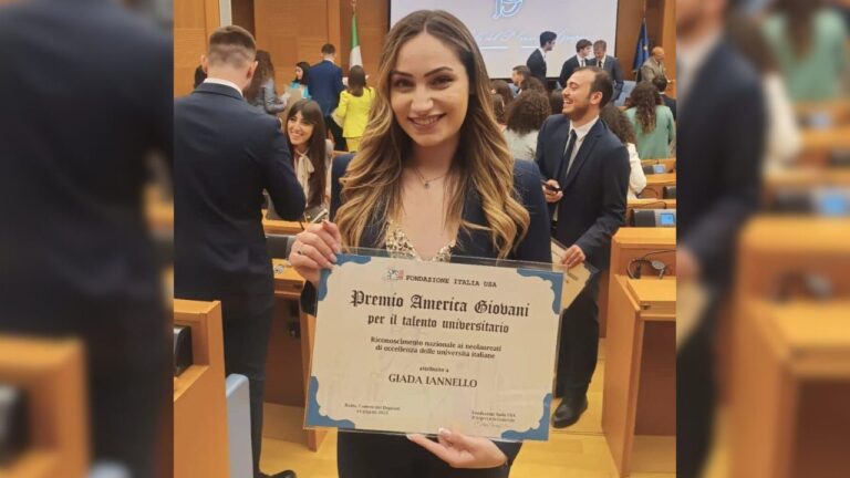 Fondazione Italia Usa, alla vibonese Giada Iannello il premio “America Giovani”