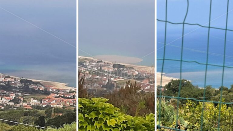 Il mare di Bivona subisce l’ennesimo stupro: un’enorme chiazza marrone alla foce del Sant’Anna