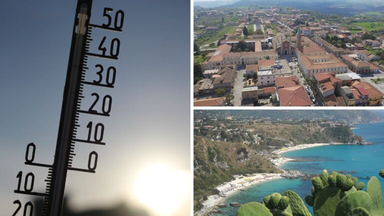 Meteo, luglio rovente nel Vibonese: a Mileto picchi di 36 gradi, afa e notti tropicali sulla costa