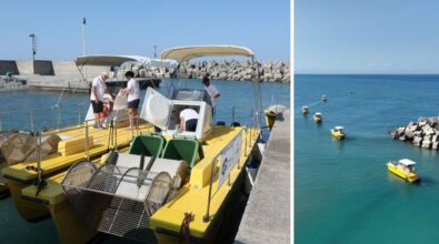 La Regione presenta a Vibo Marina la flotta di sei battelli spazza-mare con droni aerei e sottomarini per individuare i rifiuti