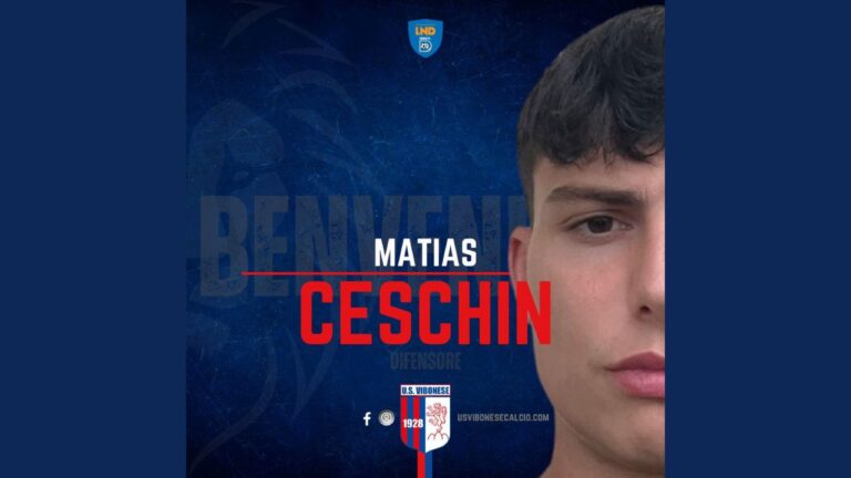 Calciomercato Vibonese, ufficiale l’arrivo di Matias Ceschin