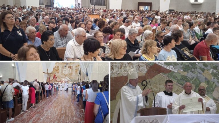 A Paravati ora c’è un santuario, il vescovo Nostro ha formalizzato l’elevazione della chiesa di Natuzza. I fedeli: «Lei è qui» – VIDEO