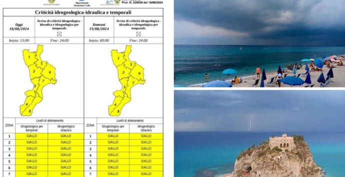 Stamattina solo un assaggio, ora il maltempo fa sul serio: attesi in serata forti temporali sul Vibonese, ecco dove