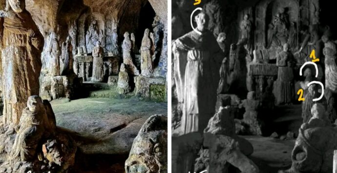 Pizzo, la chiesetta di Piedigrotta e le statue scomparse. Lo storico Montesanti: «Le prove in un reportage degli anni ‘50»