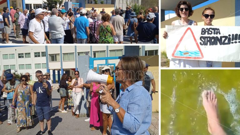 Mare verde, a Pizzo la protesta scende in strada: «Estate rovinata e turisti in fuga, chi inquina deve andare in galera» – VIDEO