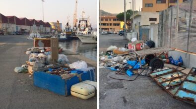 Degrado al porto di Vibo Marina: rifiuti abbandonati lungo la banchina Tripoli