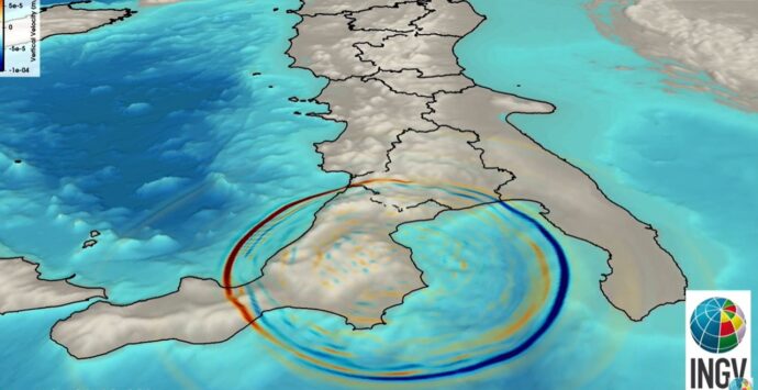 Terremoto di magnitudo 5 in Calabria: ecco il video che mostra come si sono propagate le onde sismiche