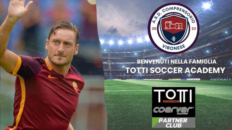 La scuola calcio dell’ottavo re di Roma in Calabria: siglato accordo tra Comprensorio Vibonese e Totti soccer academy