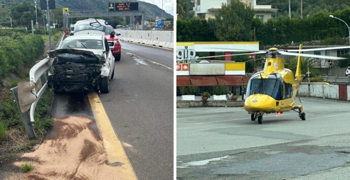 Incidente in autostrada a Pizzo, due i feriti: interviene l’elisoccorso