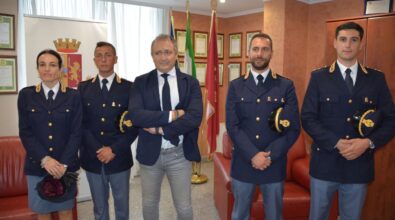 Vibo, il questore Ruperti ha presentato tre nuovi funzionari di polizia: Pinti (Squadra mobile), Sapienza (Personale) e Scagliola (Digos) – VIDEO