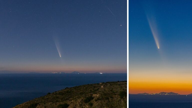 La cometa del secolo illumina il tramonto anche nel Vibonese: ecco Tsuchinshan-Atlas vista da Nicotera e Coccorino