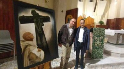 Inaugurato a Catanzaro il quadro dedicato a San Bruno realizzato dall’artista di Cessaniti Francesco Mazzitelli