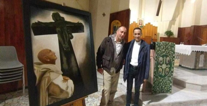 Inaugurato a Catanzaro il quadro dedicato a San Bruno realizzato dall’artista di Cessaniti Francesco Mazzitelli