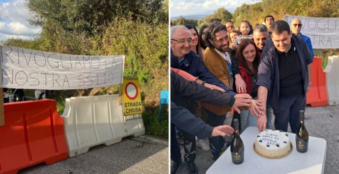 San Nicola da Crissa, l’ex statale 110 è chiusa da 6 anni. I cittadini “celebrano” l’anniversario in segno di protesta