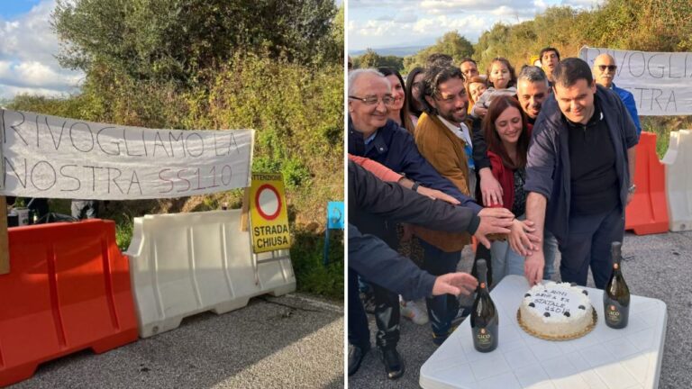 San Nicola da Crissa, l’ex statale 110 è chiusa da 6 anni. I cittadini “celebrano” l’anniversario in segno di protesta