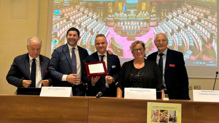 Al Comune di Spilinga il “Premio nazionale Longevity Day”, riconoscimento assegnato per l’idea dell’Accademia Internazionale Cucina Mediterranea