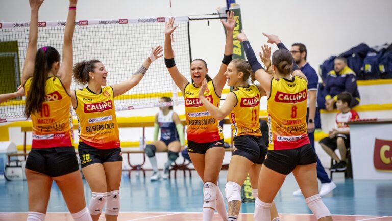 Volley, quinta vittoria per le ragazze della Tonno Callipo che mantengono la vetta della classifica in Serie B2