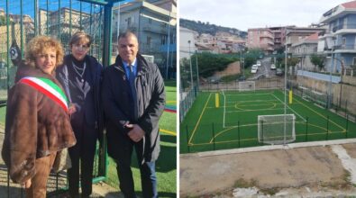 Nicotera, inaugurato all’Istituto tecnico industriale un campetto sportivo polivalente: lavori possibili grazie a 100mila euro di fondi Pnrr