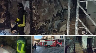 Spaventoso incendio a Monterosso Calabro, casa di tre piani in fiamme: due persone ustionate