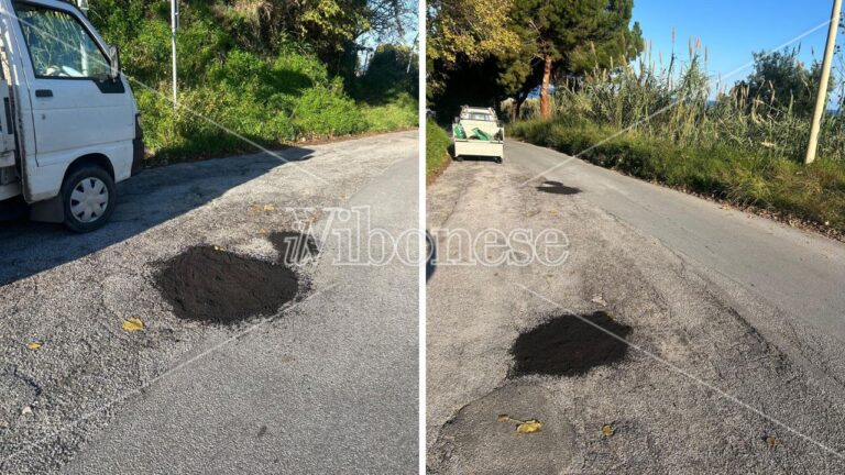 Tropea, dopo la segnalazione de Il Vibonese il Comune ripara tutte le buche sulla strada di Contrada la Grazia causate dal maltempo