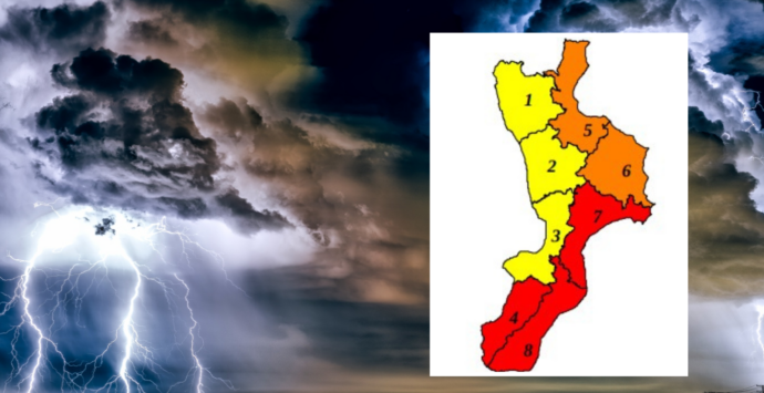 Meteo, allerta rossa su parte del Vibonese: previsti intensi nubifragi al confine con la provincia Reggina